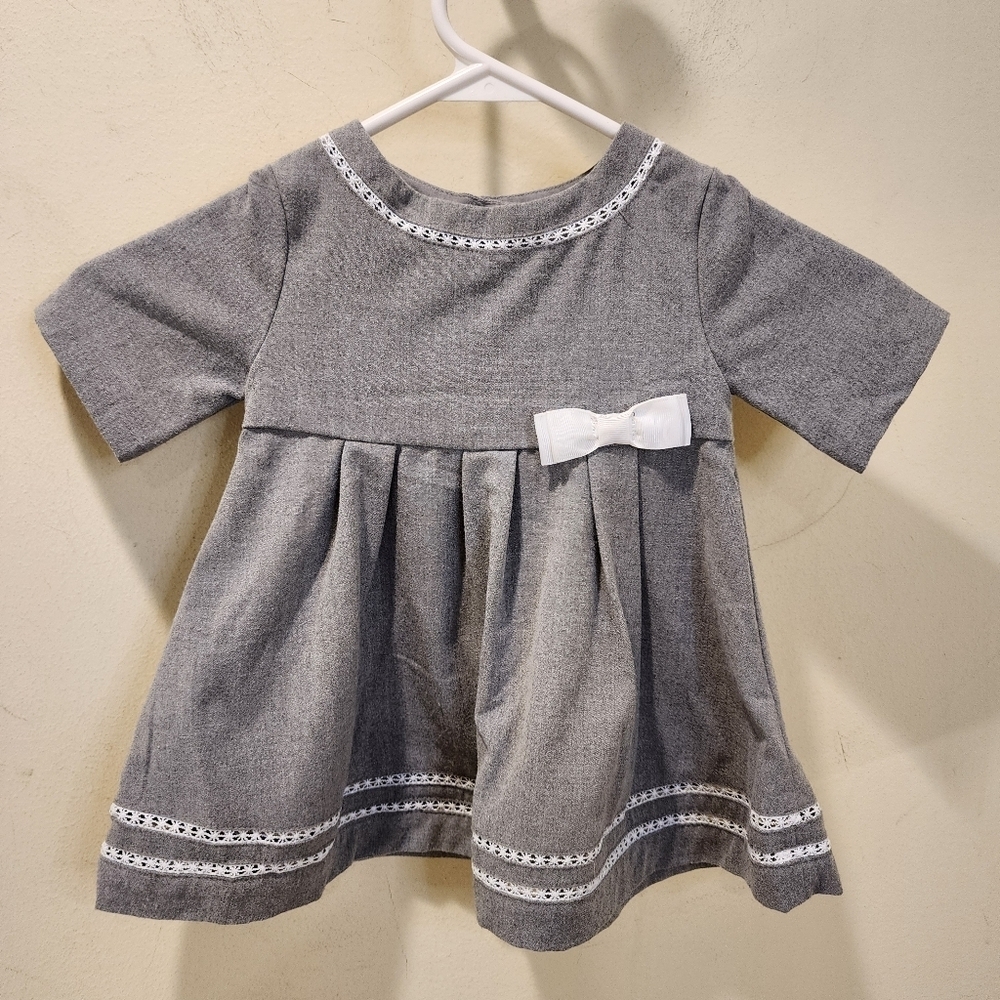TAHARI  gray Baby girls dress size 2t - Picture 4 of 14